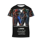 Super Mario T-Shirts, Boys Girls Novelty Shirts Crewneck Short Sleeve Tees for 6-18 Years Teens, X-Small